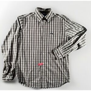 Faconnable Classique Men's Size S Plaid‎ Button Down Shirt Long Sleeve Cotton